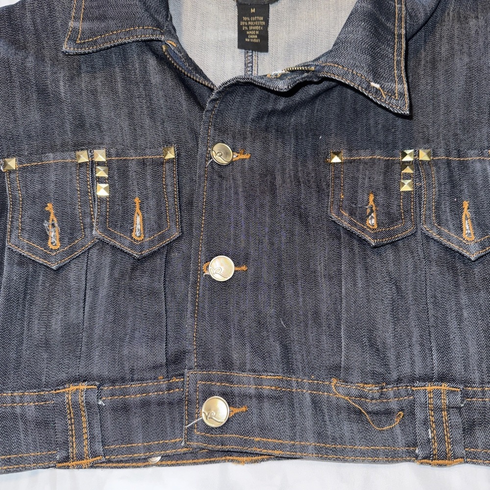 ROCAWEAR WOMEN LONG SLEEVE JEAN JACKET SIZE m - Picture 3 of 7